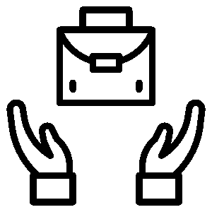 6602112 Bag Business Hand Job Work Icon